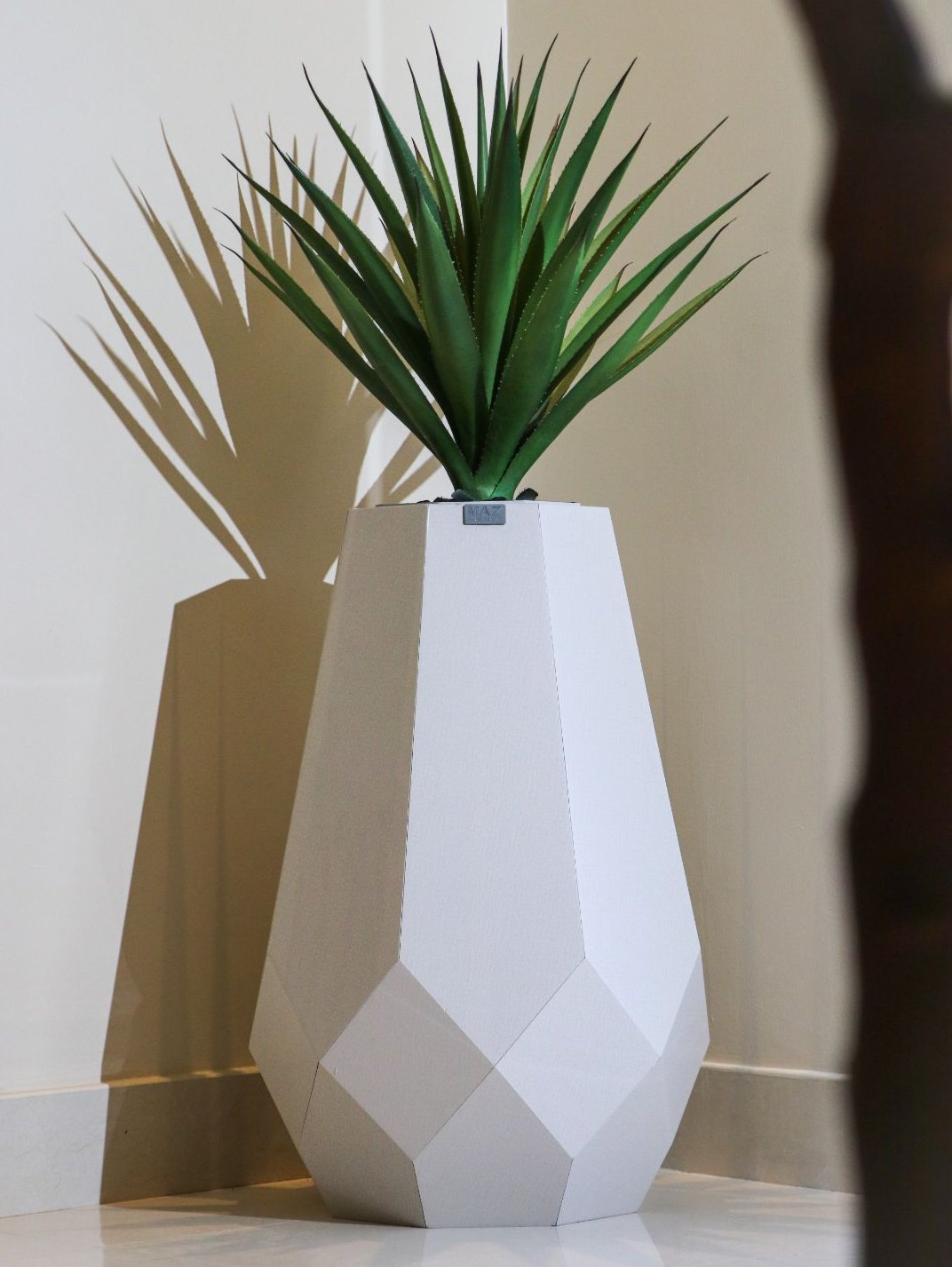 Artichoke vase, off white finish